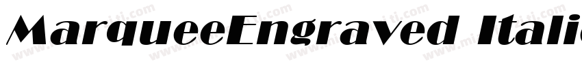 MarqueeEngraved Italic字体转换